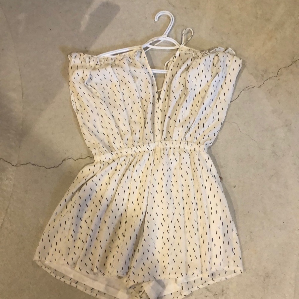 Black and white romper